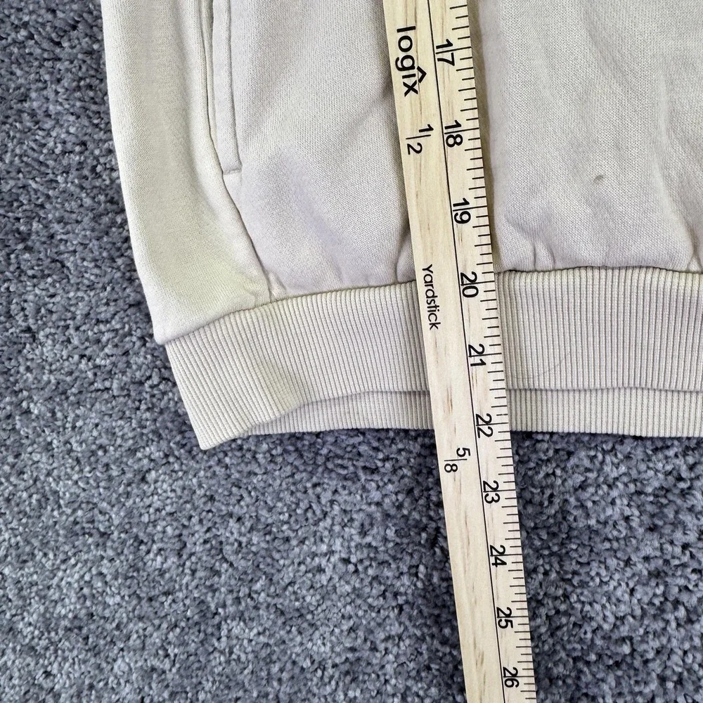 Nike Hoodie Womens XS Beige Fleece Pullover Pockets Small Swoosh Logo Casual